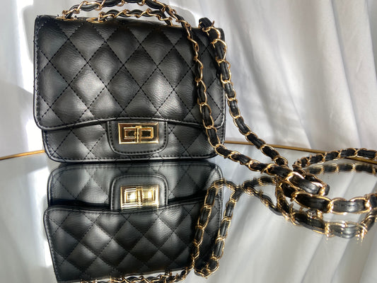 Lux Designer Inspired Bag - Black